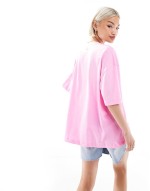 Sicilia logo oversized t-shirt in pink