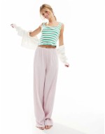 mix & match rib ser in green and lilac