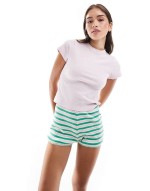 mix & match rib ser in green and lilac