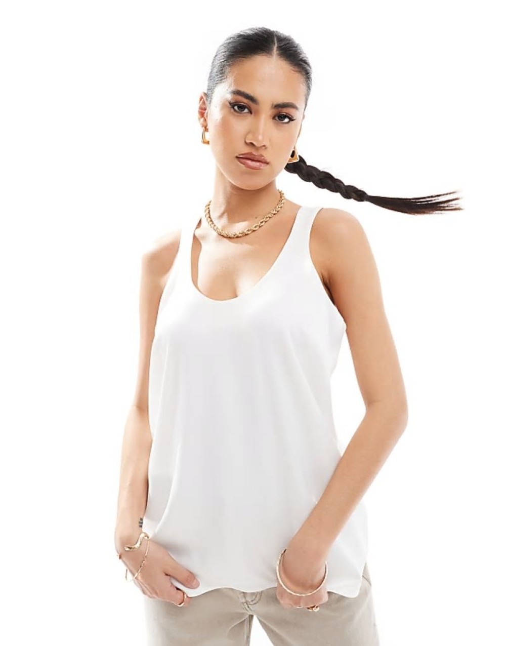 dressy vest in white