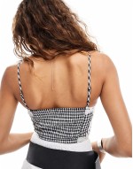 western gingham corset cami top