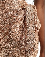 Jaspre sequin mini skirt in gold