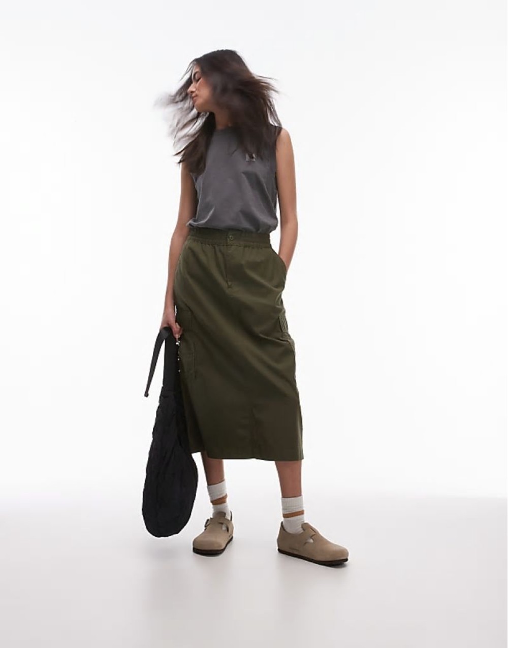 jet cargo skirt in khaki