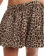 kayowi leopard print mini rara skirt in brown