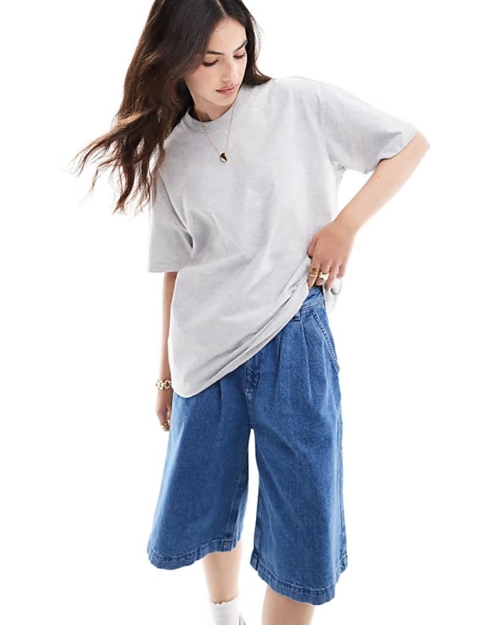 Cotton On boxy oversized t-shirt in grey