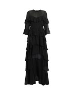 Nat ruffle dress in black