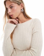Cotton On maxi knitted dress in oatmeal marle