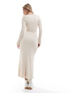 Cotton On maxi knitted dress in oatmeal marle
