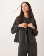 mix & match premium jersey set in dark grey